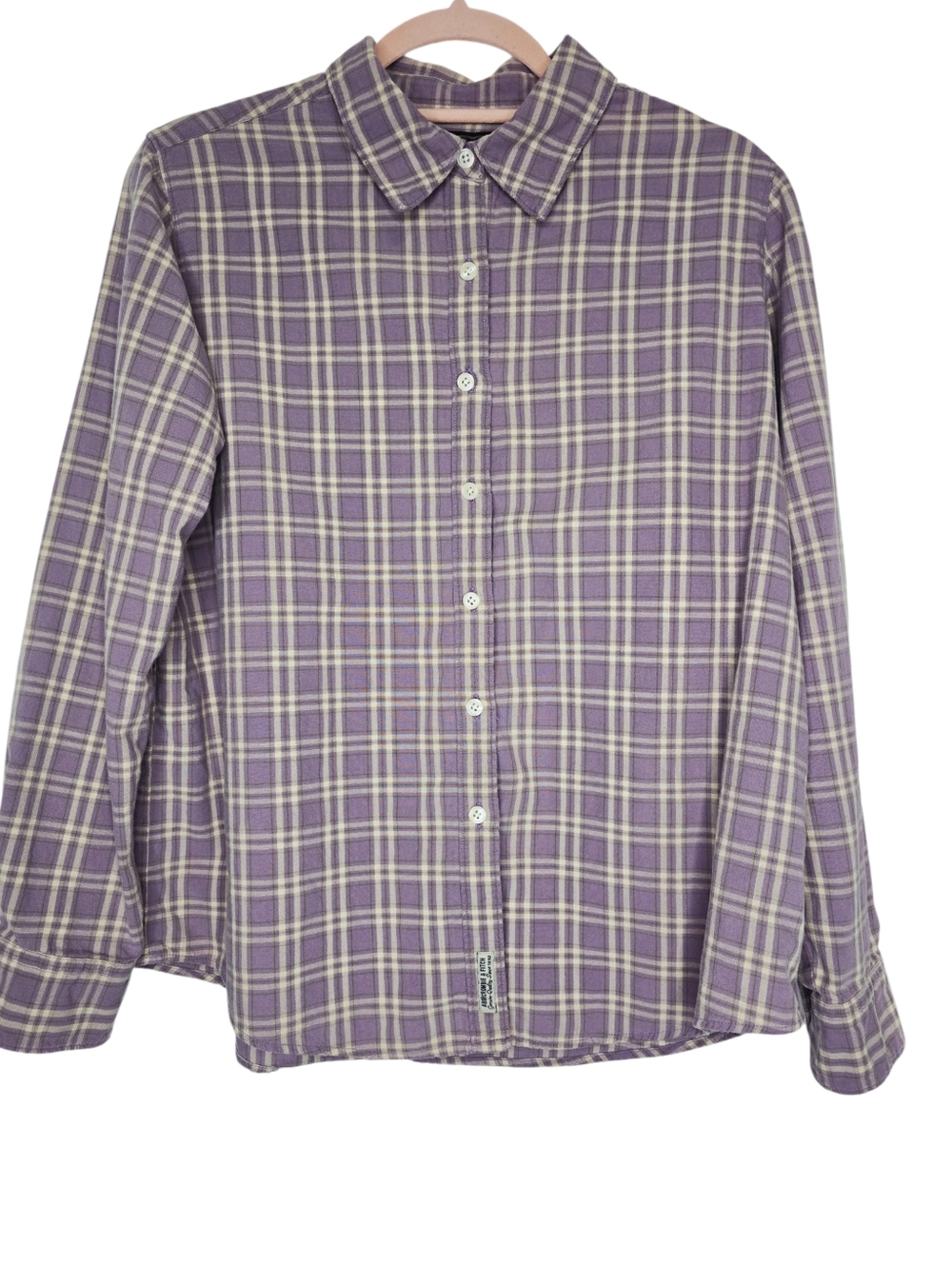 Abercrombie & Fitch Men's Plaid Long-Sleeve Button Down